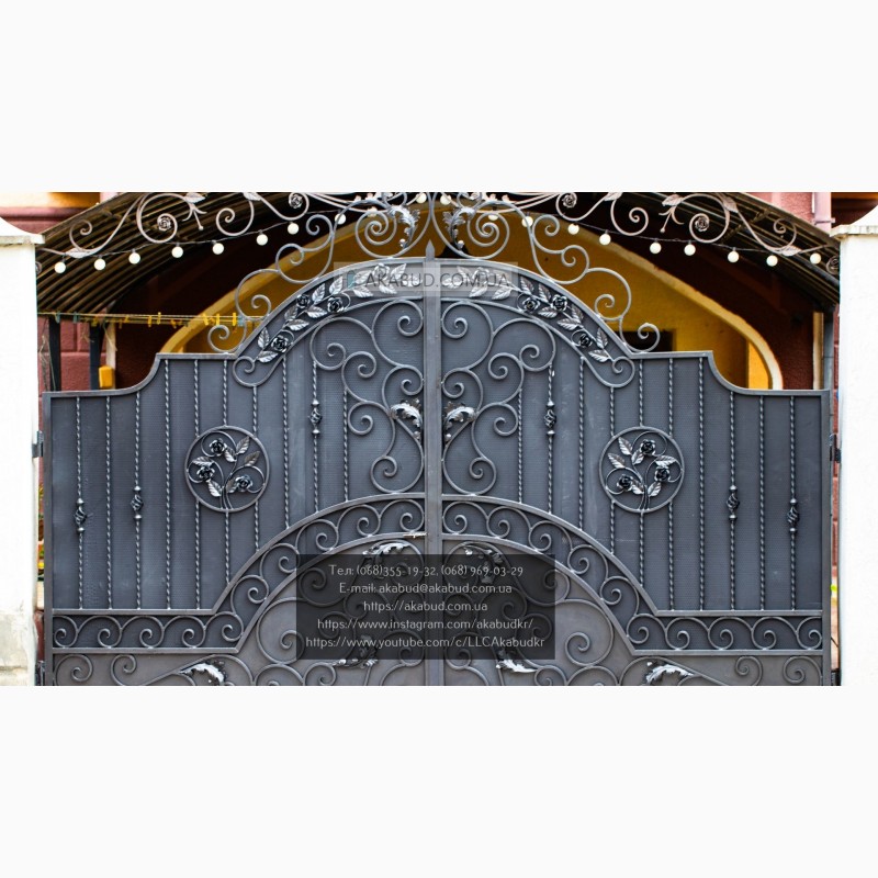 Фото 17. Кованые распашные ворота. Ворота распашные с ковкой