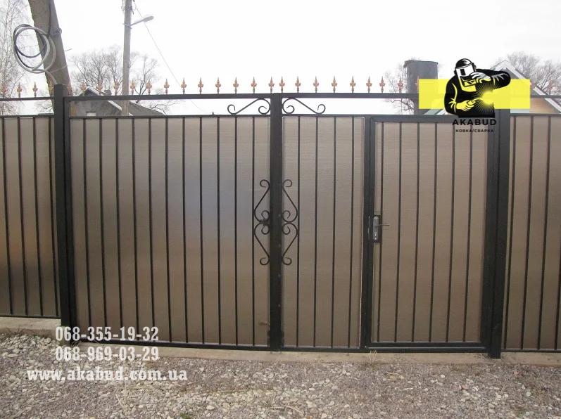 Фото 2. Купити ворота відкатні від виробника. Розсувні ворота з профнастила. Навіси, хвіртки