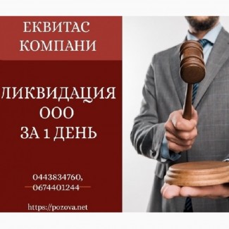 Ліквідація ТОВ за 1 день в Києві. Послуги по експрес-ліквідації підприємств